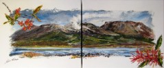 Eruption Diptych by Sue Graham